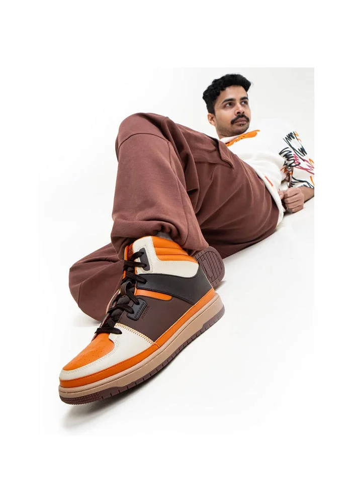 Bacca Bucci Caramel Gourmet Collection: High-Top Sneakers Inspired by Dessert Indulgence for Men | Best Price UAE
